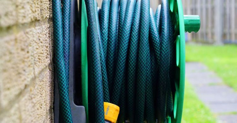 Garden Hose - Blue Hose on Wall